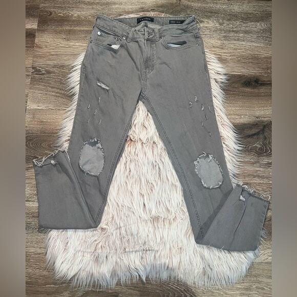PACSUN women’s grey distressed skinniest jeans - Picture 3 of 10
